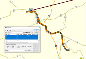 Bike route Ted took near Jim Thorpe, Pennsylvania.