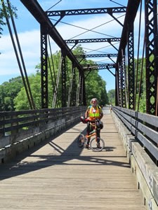 Ted’s bike on the Washington Secondary bike trail in Anthony, Rhode Island.
