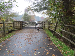 Ted’s bike at bridge out on the Doodle Rail trail.