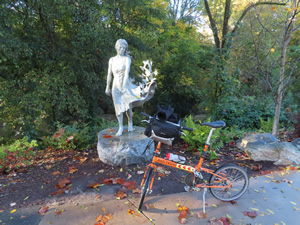 Ted’s bike next to the Swamp Rabbit Trail.