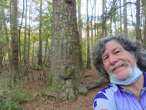 Ted near the boardwalk loop trail at Congaree National Park.