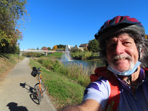 Ted and his bike on the Maryville-Acola greenway trail.