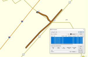 Bike route Ted took in Athens, Tennessee.