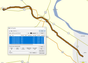 Bike route Ted took on Washington and Old Dominion (W&OD) Railroad trail, Virginia.