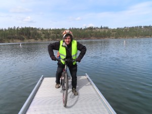 Ted on his bike on the ramp at Riverside State Park near Spokane. 
