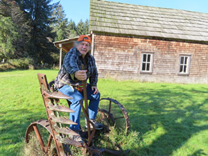 Ted on tractor at Kestner Homestead.