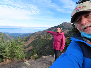 Ted and Marty on loop trail on top of Hurricane Ridge.