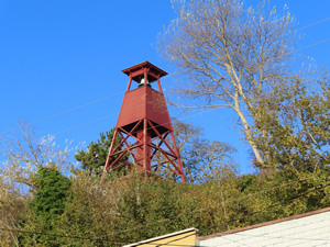 Fire watch bell tower in historic are of Port Townsend.