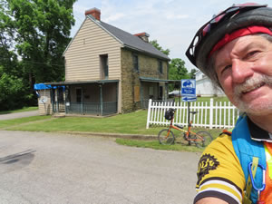 Ted with his bike on the West Fork River trail in Shinnston, West Virginia.
