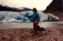 Ted visiting Mendenhall Glacier