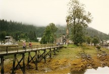 Bear tribal house on Shakes Island in Wrangell, Alaska.