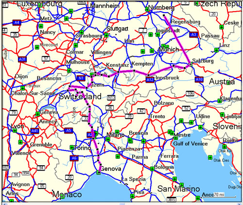 Mainland Europe Portion of Trip 
