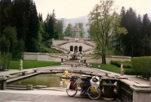 Ted's bike at Linderhof castle in Germany