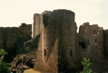 A castle west of Ross-on-Rye, England.