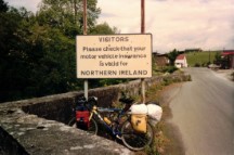 Ted's bike near the boarder of Northern Ireland.