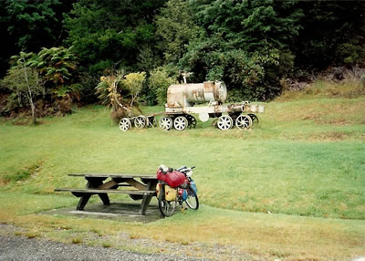 My bike with a Steam Train in the background