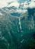 Lake seen from plane in Milford sound