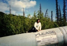 Man (it's Ted just don’t tell anyone) on the pipeline.