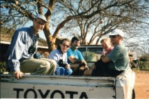 Start of Hlekweni training center tour.  Left to Right - Ezra, Becky, Ted, Karen and John.
