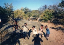 The children that followed us to Mashavuka caves.