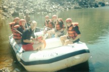 Our group getting ready to raft the Zambezi River near Victoria Falls.