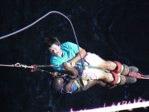 Ted going back to the top of the bridge that separates Zimbabwe and Zambia. (Near Victoria Falls)