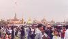 People at the festival to celebrate the king’s 72nd birthday in Bangkok, Thailand.