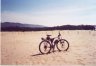 Ted's bike on sand dunes just north of Pacific City, Oregon.