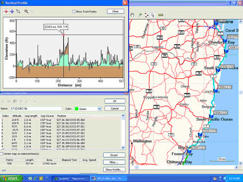 First part of route - December 17-22, 2006