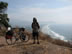 Ted with bike on a Pacific Ocean overlook