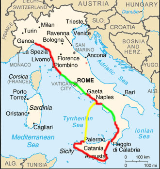 Entire Trip Map