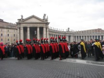 Rome - Soldier leaving Christmas Mass at the Vatican