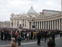 Rome - People leaving Christmas Mass at the Vatican