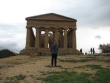 Ted in front of ruins near Agrigento