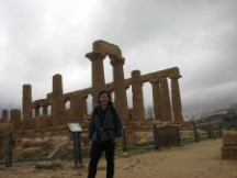 Ted in front of ruins near Agrigento
