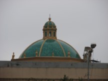 Mural on roof of church in La Crucecita.
