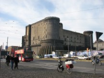Napoli - Ted's bike in front of Castel Nuovo