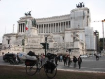 Rome - Ted's bike in front of Monumento a Vittorio Emanuele II
