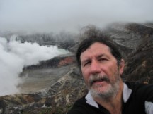 Ted at erupting Volcano Paos, Costa Rica