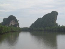 View from water front in Krabi, Thailand