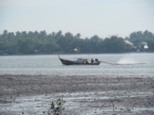 Long props on motor boats in Thailand