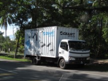 Hino truck with Giant bikes south of Alor Star, Malaysia
