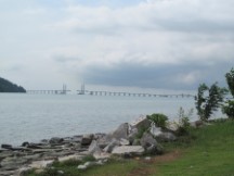 Bridge being built to access the island of Penang, Malaysia