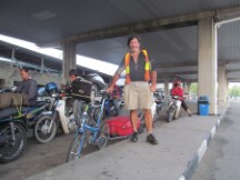 Ted waiting from ferry from George town to Butterworth, Malaysia