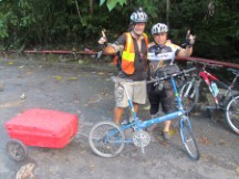 Cyclist Ted meet south of Taiping, Malaysia, he was a teacher