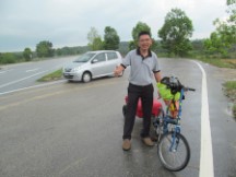 Bike Friday fan south of Kuala Lumpur, Malaysia, his brother owns a Bike Friday