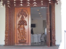 Door on building in China town in Singapore
