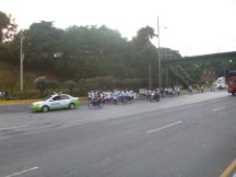 Some sort of running event in Guatemala city.