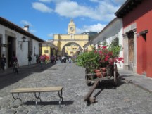 Main road in Antigua, Guatemala