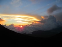 Sunset as seen from about 1000 vertical feet below summit of Volcano Pacaya